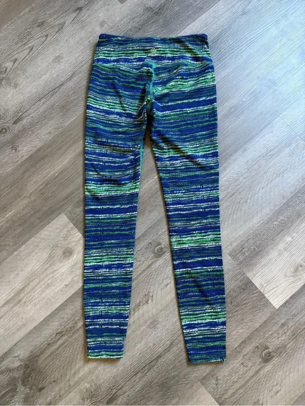 Athleta Retreat Chaturanga Tight XS Leggings Blue Green Gym Workout